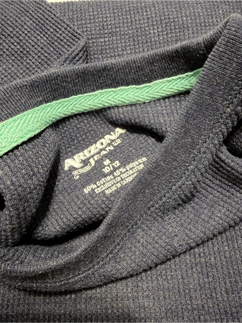 Arizona Jean Company Navy Long Sleeve Tee with Mint Bear Graphic